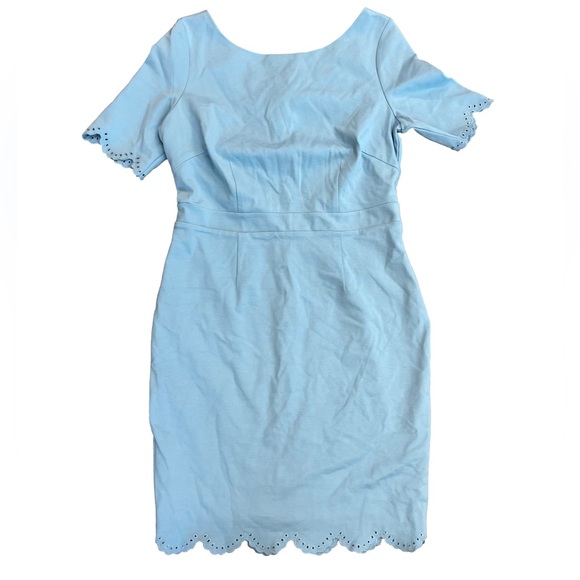 Boden NWT Emma Ponte Dress Light Blue Size 8P - Picture 5 of 7